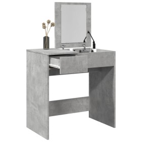 Tocador con espejo gris hormigón 73x46,5x120 cm de , Tocadores para dormitorios - Ref: Foro24-848223, Precio: 83,54 €, Descue...