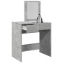 Tocador con espejo gris hormigón 73x46,5x120 cm de , Tocadores para dormitorios - Ref: Foro24-848223, Precio: 83,54 €, Descue...