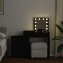 Tocador con luces LED negro 115x37x110,5 cm de , Tocadores para dormitorios - Ref: Foro24-848228, Precio: 132,91 €, Descuento: %