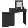 Tocador con luces LED negro 115x37x110,5 cm de , Tocadores para dormitorios - Ref: Foro24-848228, Precio: 132,91 €, Descuento: %