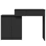 Tocador con luces LED negro 115x37x110,5 cm de , Tocadores para dormitorios - Ref: Foro24-848228, Precio: 132,91 €, Descuento: %