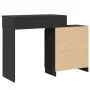 Tocador con luces LED negro 115x37x110,5 cm de , Tocadores para dormitorios - Ref: Foro24-848228, Precio: 132,91 €, Descuento: %