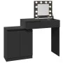 Tocador con luces LED negro 115x37x110,5 cm de , Tocadores para dormitorios - Ref: Foro24-848228, Precio: 132,91 €, Descuento: %