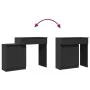 Tocador con luces LED negro 115x37x110,5 cm de , Tocadores para dormitorios - Ref: Foro24-848228, Precio: 132,91 €, Descuento: %