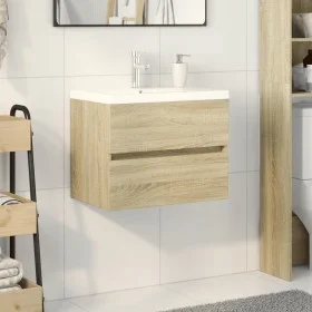 Set de muebles de baño 2 pzas cerámica y madera de ingeniería de , Muebles de baño - Ref: Foro24-3307658, Precio: 146,47 €, D...