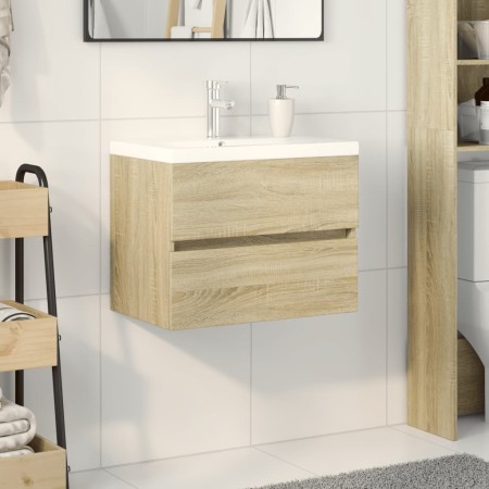 Set de muebles de baño 2 pzas cerámica y madera de ingeniería de , Muebles de baño - Ref: Foro24-3307658, Precio: 152,17 €, D...