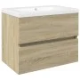 Set de muebles de baño 2 pzas cerámica y madera de ingeniería de , Muebles de baño - Ref: Foro24-3307658, Precio: 146,47 €, D...