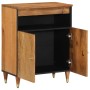 Armario auxiliar madera maciza de mango 60x33x75 cm de , Almacenamiento para CD y DVD - Ref: Foro24-358309, Precio: 85,89 €, ...