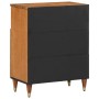 Armario auxiliar madera maciza de mango 60x33x75 cm de , Almacenamiento para CD y DVD - Ref: Foro24-358309, Precio: 85,89 €, ...