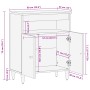 Armario auxiliar madera maciza de mango 60x33x75 cm de , Almacenamiento para CD y DVD - Ref: Foro24-358309, Precio: 85,89 €, ...