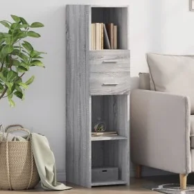 Aparador alto madera de ingeniería gris Sonoma 30x42,5x124 cm de , Aparadores - Ref: Foro24-846157, Precio: 64,82 €, Descuent...