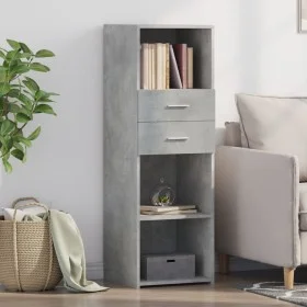 Aparador alto madera de ingeniería gris hormigón 40x42,5x124 cm de , Aparadores - Ref: Foro24-846162, Precio: 73,73 €, Descue...