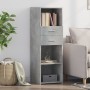 Aparador alto madera de ingeniería gris hormigón 40x42,5x124 cm de , Aparadores - Ref: Foro24-846162, Precio: 74,74 €, Descue...