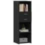 Hoher schwarzer Schrank aus Holzwerkstoff 40x42,5x124 cm. von , Sideboards - Ref: Foro24-846160, Preis: 67,63 €, Rabatt: %