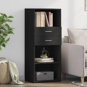 Aparador alto madera de ingeniería negro 50x42,5x124 cm de , Aparadores - Ref: Foro24-846174, Precio: 88,48 €, Descuento: %