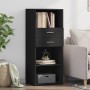 Aparador alto madera de ingeniería negro 50x42,5x124 cm de , Aparadores - Ref: Foro24-846174, Precio: 89,75 €, Descuento: %