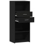 Aparador alto madera de ingeniería negro 50x42,5x124 cm de , Aparadores - Ref: Foro24-846174, Precio: 89,75 €, Descuento: %