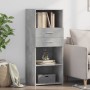 Aparador alto madera de ingeniería gris hormigón 50x42,5x124 cm de , Aparadores - Ref: Foro24-846176, Precio: 76,76 €, Descue...