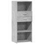 Aparador alto madera de ingeniería gris hormigón 50x42,5x124 cm de , Aparadores - Ref: Foro24-846176, Precio: 76,76 €, Descue...