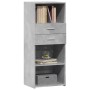 Aparador alto madera de ingeniería gris hormigón 50x42,5x124 cm de , Aparadores - Ref: Foro24-846176, Precio: 76,76 €, Descue...