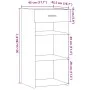 Aparador madera de ingeniería negro 45x42,5x93 cm de , Aparadores - Ref: Foro24-846321, Precio: 63,46 €, Descuento: %