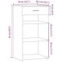 Aparador de madera de ingeniería negro 50x42,5x93 cm de , Aparadores - Ref: Foro24-846328, Precio: 70,86 €, Descuento: %