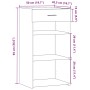 Aparador de madera de ingeniería negro 50x42,5x93 cm de , Aparadores - Ref: Foro24-846328, Precio: 71,81 €, Descuento: %