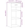 Aparador de madera de ingeniería negro 40x42,5x93 cm de , Aparadores - Ref: Foro24-846314, Precio: 65,21 €, Descuento: %