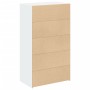 Aparador alto madera de ingeniería blanco 70x41x124 cm de , Aparadores - Ref: Foro24-846404, Precio: 74,71 €, Descuento: %