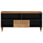 Mueble de TV madera maciza de mango 100x33x46 cm de , Almacenamiento para CD y DVD - Ref: Foro24-358300, Precio: 65,63 €, Des...