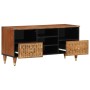 Mueble de TV madera maciza de mango 100x33x46 cm de , Almacenamiento para CD y DVD - Ref: Foro24-358302, Precio: 76,96 €, Des...