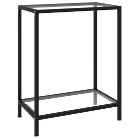 Mesa consola vidrio templado transparente 60x35x75 cm en Mesas auxiliares | Comprar online en Foru.es