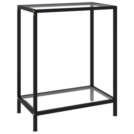 Mesa consola vidrio templado transparente 60x35x75 cm en Mesas auxiliares | Comprar online en Foru.es
