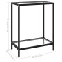 Mesa consola vidrio templado transparente 60x35x75 cm en Mesas auxiliares | Comprar online en Foru.es