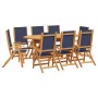 Juego comedor de jardín 9 pzas madera maciza acacia y textileno de , Conjuntos de jardín - Ref: Foro24-3279299, Precio: 753,6...