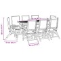 Juego comedor de jardín 9 pzas madera maciza acacia y textileno de , Conjuntos de jardín - Ref: Foro24-3279299, Precio: 753,6...
