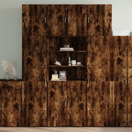 Aparador alto madera de ingeniería roble ahumado 80x42,5x249 cm de , Aparadores - Ref: Foro24-3281361, Precio: 246,37 €, Desc...