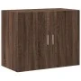 Aparador alto madera de ingeniería marrón roble 80x42,5x249 cm de , Aparadores - Ref: Foro24-3281363, Precio: 249,49 €, Descu...