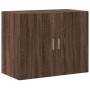 Aparador alto madera de ingeniería marrón roble 80x42,5x249 cm de , Aparadores - Ref: Foro24-3281363, Precio: 257,68 €, Descu...