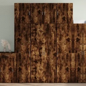 Aparador alto madera de ingeniería roble ahumado 80x42,5x249 cm de , Aparadores - Ref: Foro24-3281368, Precio: 268,84 €, Desc...