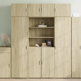 Aparador de madera de ingeniería roble Sonoma 80x42,5x185 cm de , Aparadores - Ref: Foro24-3281380, Precio: 178,15 €, Descuen...