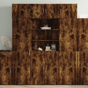 Aparador de madera de ingeniería roble ahumado 80x42,5x185 cm de , Aparadores - Ref: Foro24-3281382, Precio: 175,55 €, Descue...