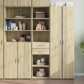 Aparador de madera de ingeniería roble Sonoma 45x42,5x185 cm de , Aparadores - Ref: Foro24-3281450, Precio: 127,35 €, Descuen...