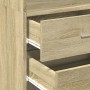 Aparador de madera de ingeniería roble Sonoma 45x42,5x185 cm de , Aparadores - Ref: Foro24-3281450, Precio: 127,35 €, Descuen...