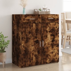 Aparador de madera de ingeniería roble ahumado 80x42,5x93 cm de , Aparadores - Ref: Foro24-3281473, Precio: 134,39 €, Descuen...