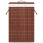 Cesto de la ropa sucia de bambú 2 secciones marrón 72 l de vidaXL, Cestas para ropa - Ref: Foro24-320747, Precio: 28,81 €, De...