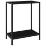 Mesa de consola negro vidrio templado 60x35x75 cm en Mesas auxiliares | Comprar online en Foru.es