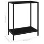 Mesa de consola negro vidrio templado 60x35x75 cm en Mesas auxiliares | Comprar online en Foru.es