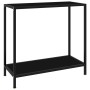 Mesa de consola negro vidrio templado 80x35x75 cm en Mesas auxiliares | Comprar online en Foru.es