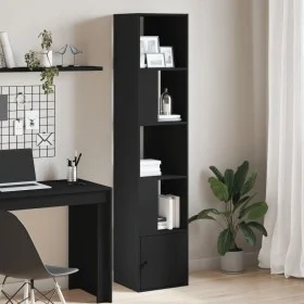 Estantería de madera de ingeniería negra 40x36x189 cm de , Librerías y estanterías - Ref: Foro24-848242, Precio: 80,19 €, Des...